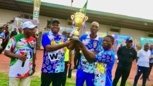 3rd Douye Diri National wrestling classics: Medalists Receive cash Awards from Bayelsa State Governor.